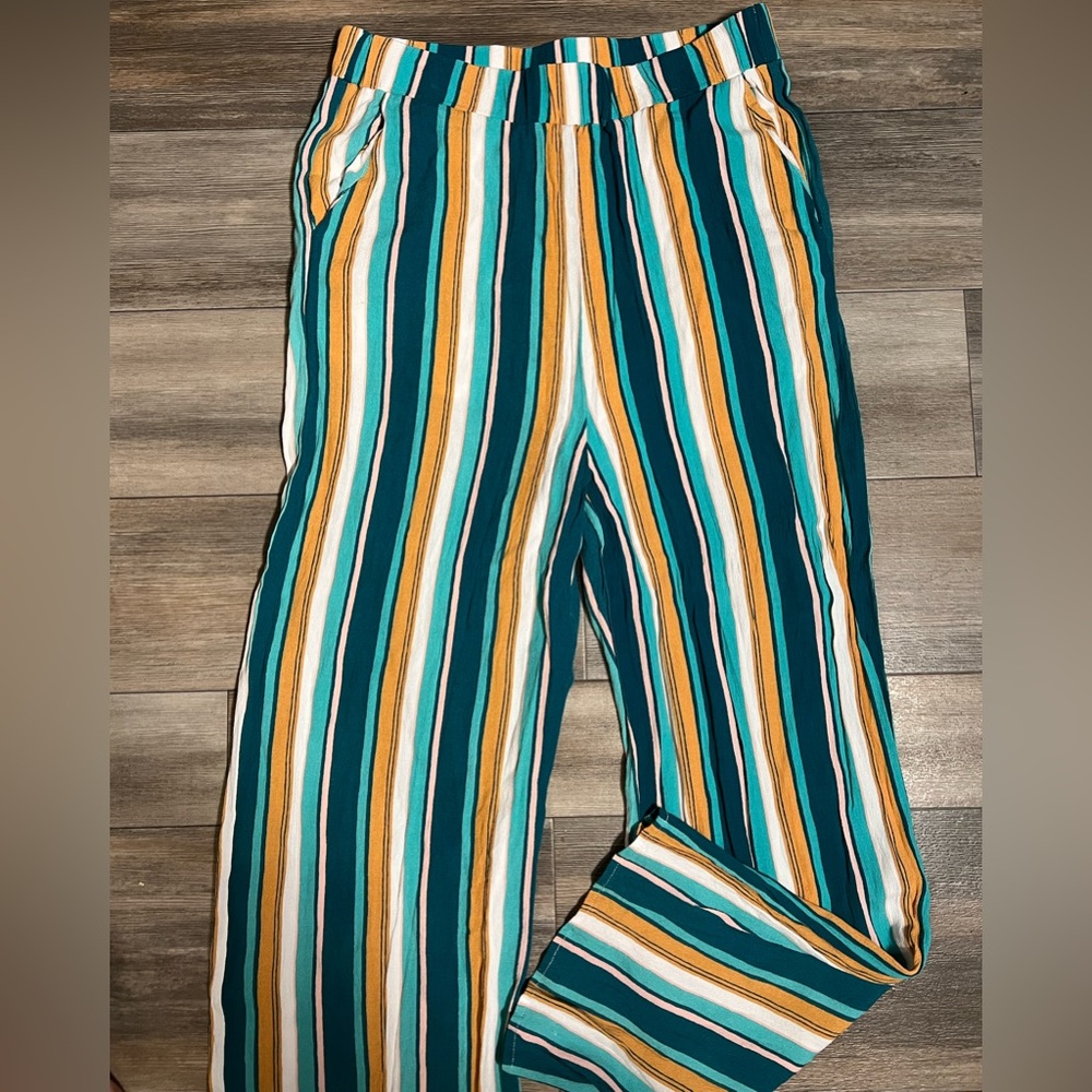 Anthropologie‎ The Impeccable Pig Striped Pants- Large